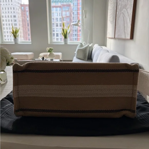 CELINE Jacquard Striped Large Cabas Thais - Picture 7 of 8